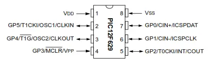 12F629 pinout