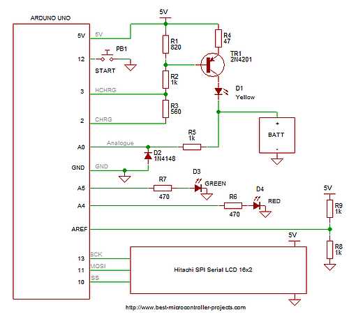 arduionodry cell battery charger circuit diagram