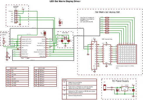 LED Dot Matrix Display schematic